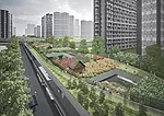 Created for the 2011 Chengdu Biennale, this project finds room for the public amenities missing in many Chinese cities. 'Currently in China, land is sold to profit-driven developers, and they always b
