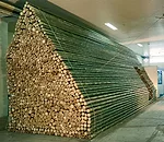 Built in just two days for the Vietnam Architecture Exhibition 2012 in Hanoi in April, this 10-by-28-foot booth gives eloquent testimony to the versatility of bamboo. Vo used 500 pieces of the materia