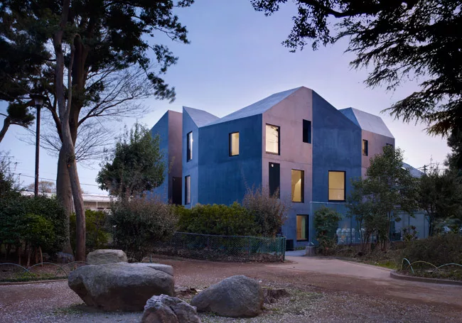 Though located in Tokyo, this 12-unit apartment building was inspired by the craggy topography of mountains. Completed in 2010, it is composed of walls and roof that blend seamlessly together to form