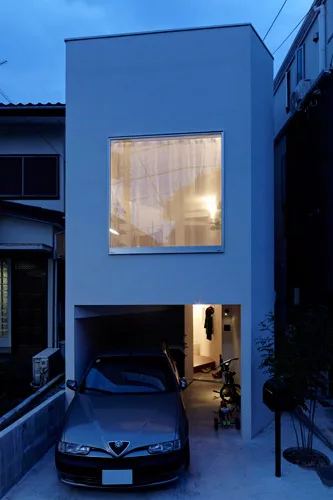 This Tokyo home, completed in 2011 for a couple with two children, doesn’t just contain stairs, essentially, it is stairs. To maximize a tiny oblong site, Hirata placed three wood columns along