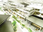 Blending permanent housing mostly for the elderly and a kindergarten under a cluster of pitched roofs, the Kamaishi project takes its cues from the local landscape hard hit by the tsunami in 2011. Bec