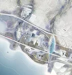 To restore a coastal area ravaged by abandoned industrial projects, the architects focus on earth-moving to restore saline ponds and the torrential rain channels that feed them. &ldquo;Instead of dive