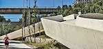 Crisscrossing paths and bridges open access to the steep slopes of the River Vinalop', which cuts the town of Elche in half. The architects organized citizens' workshops to help chose routes and desti
