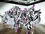 Y/Surf/Structure, part of the permanent collection of the Centre Pompidou, has more than 7,000 parts assembled with 32,000 rivets. The perforations here, and in other works by TheVeryMany, make the in