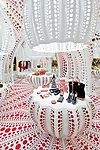 Fornes helped Japanese artist Yayoi Kusama and Louis Vuitton create a pop-up store that was installed at Selfridges in London during the late summer and fall of 2012. Doubly curved V-shaped 'slices' o