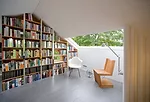 For the firm&rsquo;s first project in Syracuse, New York, Para converted a 400-square-foot residential attic into a guest bedroom and writing studio. The architects inserted a window wall opposite a b