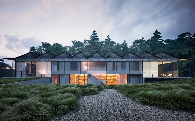 O&rsquo;Brien calls this house for two artists, in Sonoma, California, &ldquo;a study in symmetry within symmetry&rdquo; due to the geometric explorations he undertook in its design. On both the exter