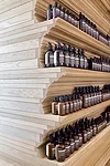 For this project on Newbury Street in the Back Bay neighborhood, O&rsquo;Brien used an ornamental element of traditional Boston architecture&mdash;crown mouldings&mdash;as the generator of the store&r