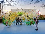 For an exhibition at La Casa Encendida, the firm designed a pavilion to explore the ways in which fairytales help construct ideas about home and family. Jaque's answer to a witch's enticing gingerbrea
