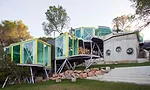Completed in 2009, this Ibiza vacation house was designed for Spanish art fair director Enrique Polanco. While Jacque acknowledges that this is a seeming conflict with his quest for inclusivity in arc