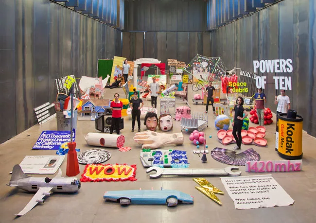 This architectural performance, staged at the 2013 Lisbon Architecture Triennale, was a 21st century reinterpretation of Charles and Ray Eames' 1977 film 'Powers of Ten.' Jaque's project, Superpowers 