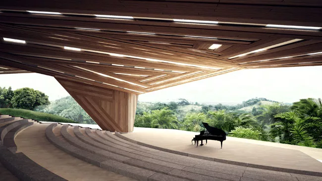 Aranda\Lasch won the competition for this performance and event venue in west central Africa in collaboration with architects Westlake Reed Leskosky and engineers AKT II. The scheme entails renovating