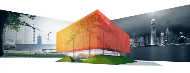Collaborating with the Hong Kong-and-Antwerp-based firm LEAD, ESKYIU entered the competition to design of an arts pavilion in the West Kowloon Cultural District that would serve as a venue for M+, unt