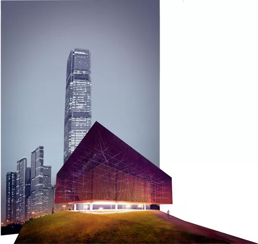 Collaborating with the Hong Kong-and-Antwerp-based firm LEAD, ESKYIU entered the competition to design of an arts pavilion in the West Kowloon Cultural District that would serve as a venue for M+, unt