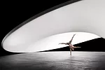 Constructed of fabric and steel rings, ESKYIU's 2013 stage set for 'movement culture' artist Ido Portal played with perceptions of space, scale, and depth. The 40-foot-wide installation in the famous 