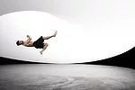 Constructed of fabric and steel rings, ESKYIU's 2013 stage set for 'movement culture' artist Ido Portal played with perceptions of space, scale, and depth. The 40-foot-wide installation in the famous 