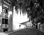 Planned for completion in 2017, this competition-winning project expands an existing historic building—Casa Ragen, in Brunico, Italy—and retains the town's urban fabric with low, wall-like