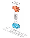 Except for a shared kitchen, the house is evenly split&mdash;her unit stacked on top of his, with his entrance at the front and hers on the side. Organized around an interior courtyard, both units hav