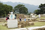 On the grounds of the Museum of Modern and Contemporary Art in Gwacheon, South Korea, the firm created a temporary landscape that serves as a platform for play and relaxation. A veritable alphabet sou