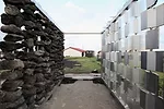 For a permanent installation on Jeju Island off the south tip of Korea, the architects collaborated with scientists at the Korea Institute of Energy Research, building a pair of facing walls—one