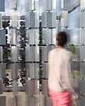 For a permanent installation on Jeju Island off the south tip of Korea, the architects collaborated with scientists at the Korea Institute of Energy Research, building a pair of facing walls—one