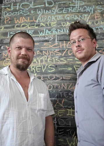 Eric Cesal, director of AFH's Haiti office, and Darren Gill, an AFH design fellow.