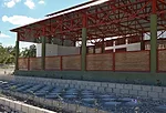 An open-air dining hall also serves as a community center.