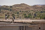 The hospital is being constructed in central Haiti.