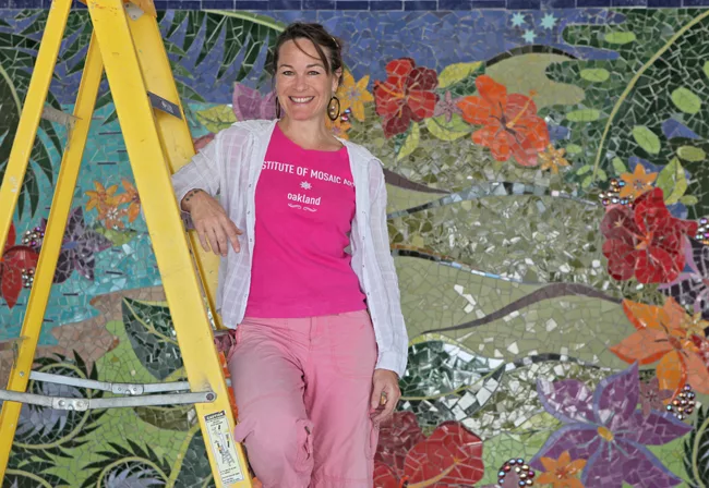 Artist Laurel True has created vibrant mosaic artwork for the facility.