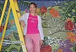 Artist Laurel True has created vibrant mosaic artwork for the facility.