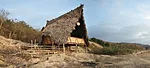 The scheme for the school was developed with Ecuadorian vernacular structures and the skills of local laborers in mind.