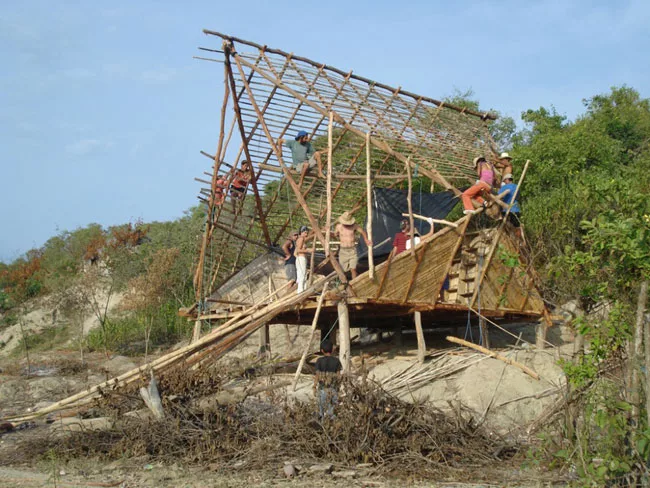 The school, under construction.