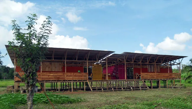 Marin and Barboza's design incorporates locally sourced, inexpensive materials.