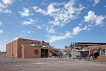 The tornado that swept through Joplin on May 22, 2011 crushed the town's late 1950s school.
