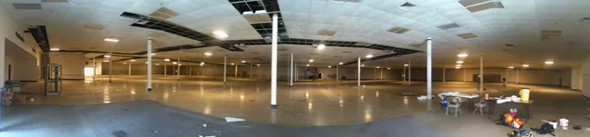 The 96,000-square-foot store's interior before conversion.