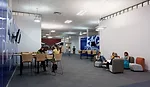 The school has plenty of spaces where students can gather to chat or study together.