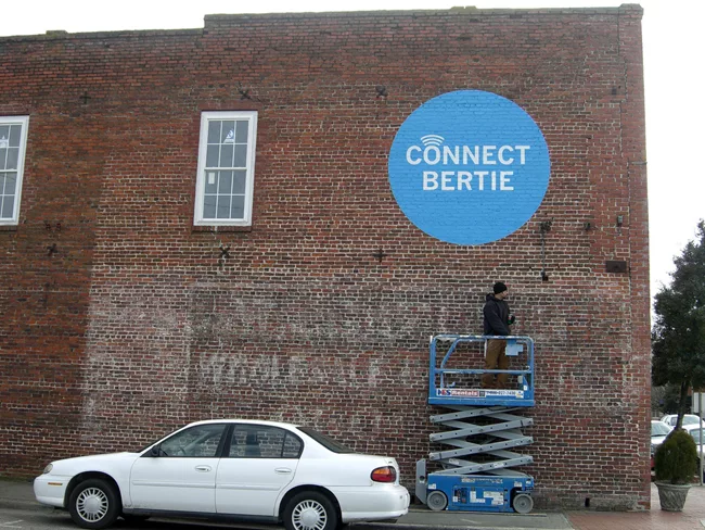 Connect Bertie graphic campaign supporting free broadband project in Bertie County. 