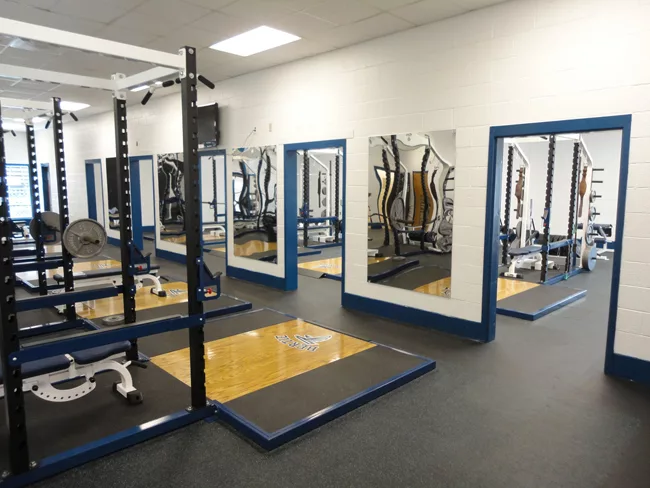 Bertie High School football team weight room renovation.