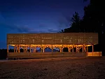 The project is dramatic at dusk.