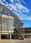 An R. Buckminster Fuller geodesic dome rises over a renovated and restored John Terence Kelly 1959 office building, home to ASM International, a member-led society for the materials science and engine