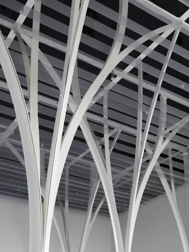 Detail of steel supports.