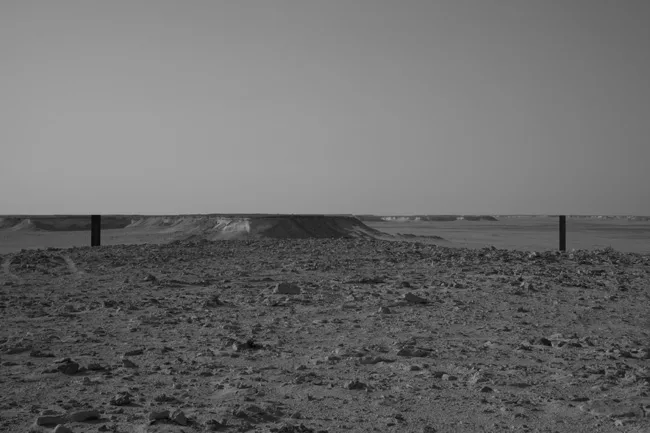 Commission by the Qatar Museums Authority, Serra's 2014 installation in the Brouq Nature Reserve comprises four steel plates, each just over five inches thick and 13 feet wide, with two stretching to 