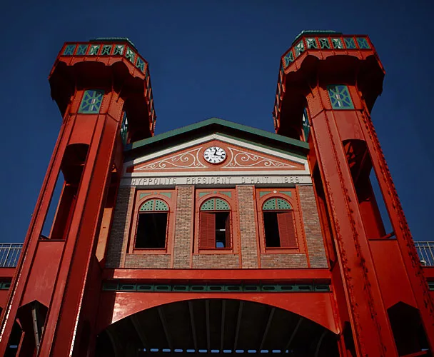 The building's clock was shipped to France and reconditioned by the original manufacturer.