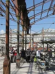While the north hall had to be completely reconstructed, the team was able preserve much of the south hall, as its iron frame had endured the quake quite well.
