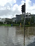 Flooding in Brisbane, the state capital.