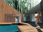 New Jersey-based Tarantino Studio is proposing to relocate Frank Lloyd Wright's 1954 Bachman Wilson House from Millstone, New Jersey, to one of the Sagaponac lots. Lawrence and Sharon Tarantino bought