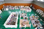Emergency centers set up in gymnasiums and other large structures offer little privacy.  In response, Shigeru Ban conceived a partition system made of paper tubes and canvas sheets. 