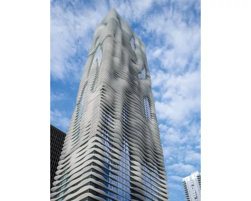 The Aqua Tower and the Lincoln Park Zoo pavilion get second looks.