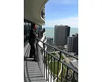 Sightlines dominated architect Jeanne Gang's thinking behind Aqua Tower's cantilevered terraces, including views to Lake Michigan.