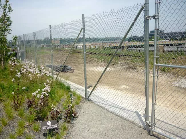 View from terminus of section 2 to projected site of section 3 of the High Line at 30th Street